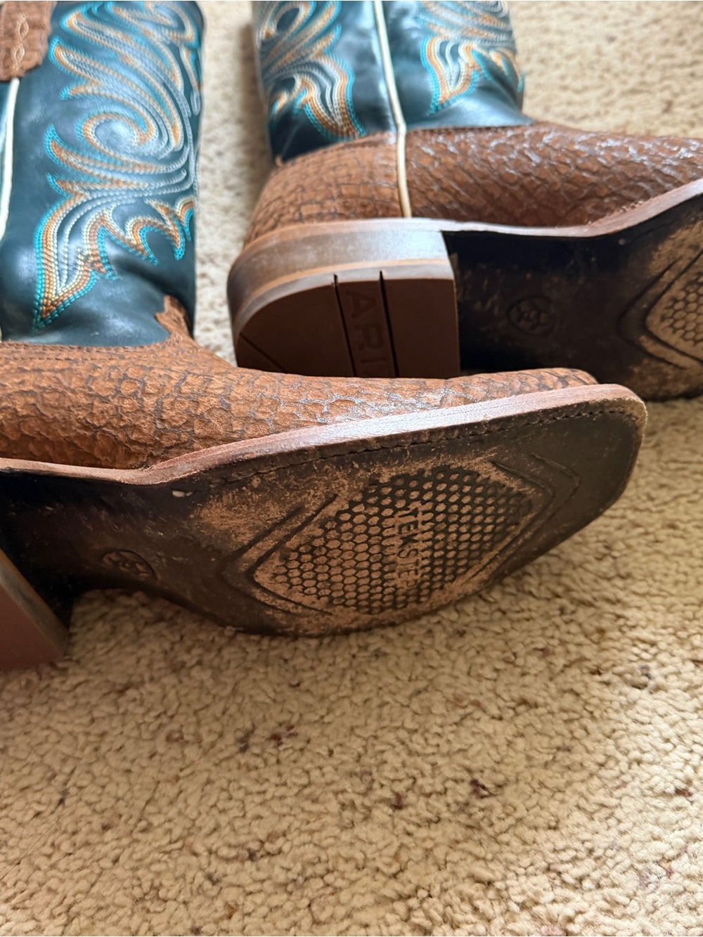 Ariat Teal Leather Boot - Picture 2 of 4